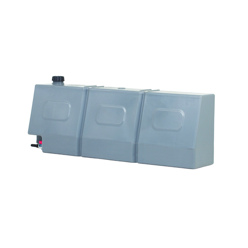 50L Tapered Tank with Tap and Barbed Outlet - (1050 x 200 x 390mm) - Includes the height of the screw cap